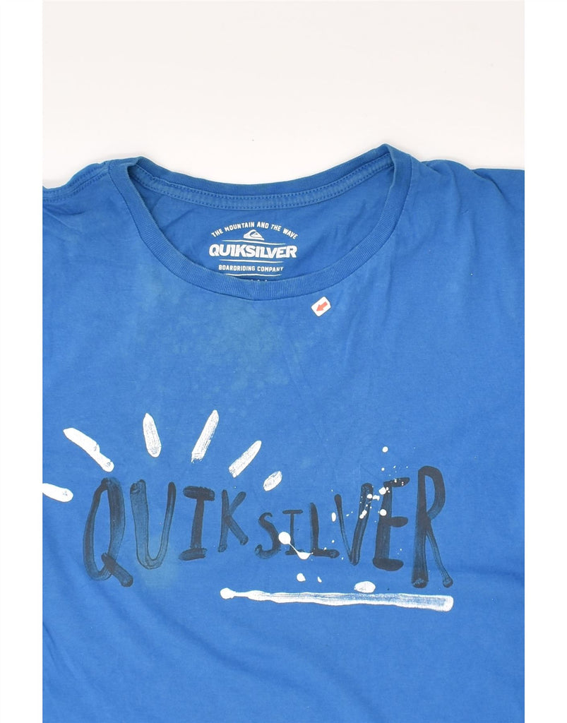 QUIKSILVER Mens Regular Fit Graphic T-Shirt Top Small Blue Cotton | Vintage Quiksilver | Thrift | Second-Hand Quiksilver | Used Clothing | Messina Hembry 