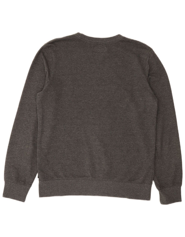 Converse Boys Graphic Sweatshirt Jumper 13-14 Years XL Grey Flecked Cotton
