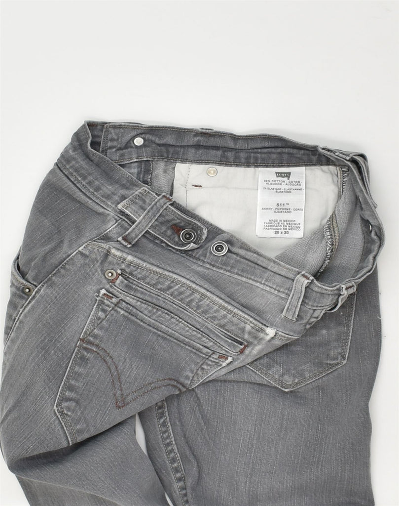 LEVI'S Mens 511 Slim Jeans W29 L30 Grey Cotton | Vintage Levi's | Thrift | Second-Hand Levi's | Used Clothing | Messina Hembry 