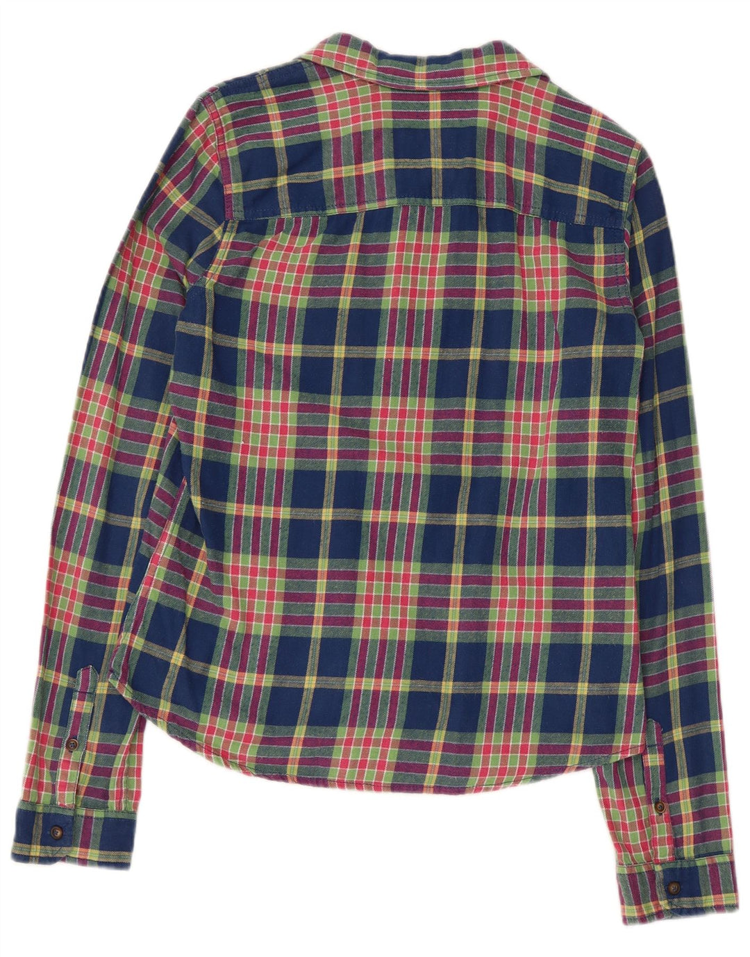 HOLLISTER Womens Flannel Shirt UK 12 Medium Multicoloured Plaid Cotton