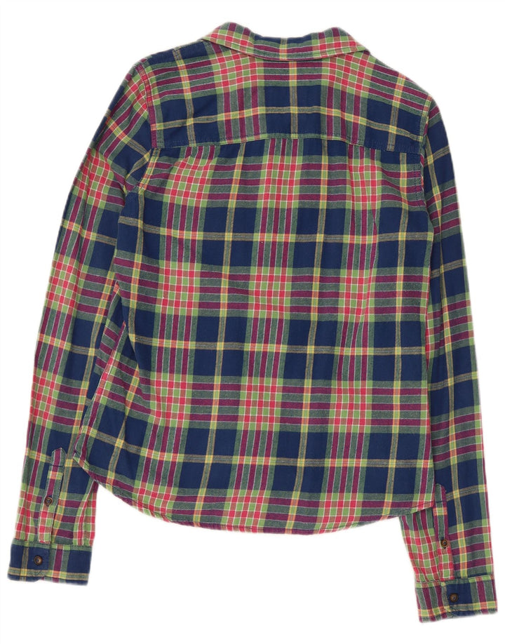 HOLLISTER Womens Flannel Shirt UK 12 Medium Multicoloured Plaid Cotton