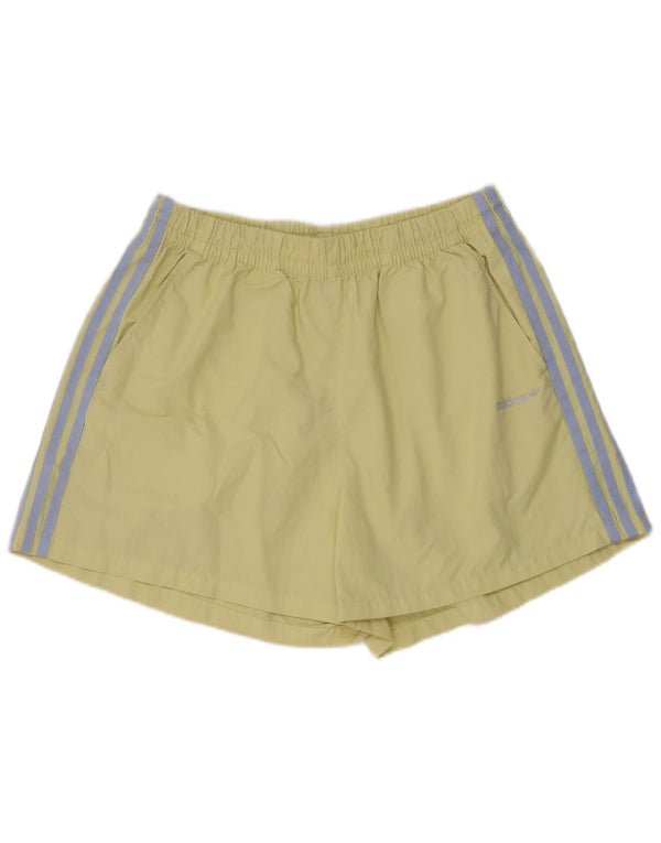 Adidas Womens Sport Shorts UK 16/18 Large  Yellow Polyamide