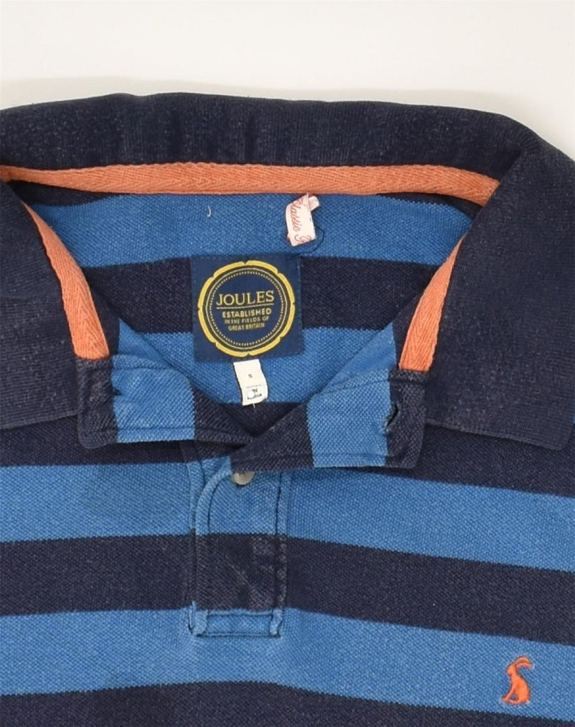 JOULES Mens Polo Shirt Small Navy Blue Striped Cotton | Vintage Joules | Thrift | Second-Hand Joules | Used Clothing | Messina Hembry 