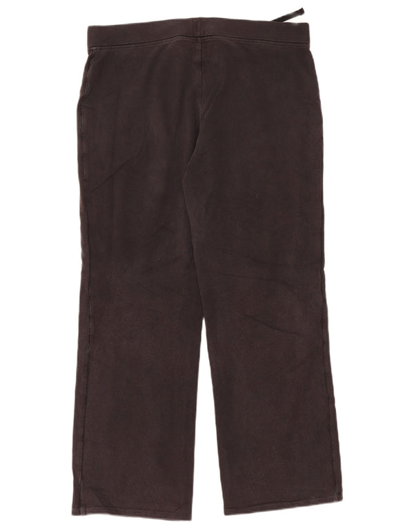 Marks & Spencer Womens Tracksuit Trousers UK 14 Large Black Cotton