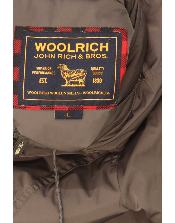 Woolrich Womens Overcoat UK 16 Large Khaki