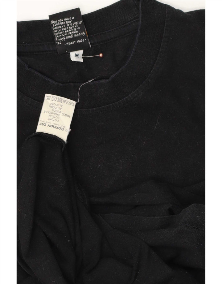 Scorpion Bay Mens Graphic Top Long Sleeve Medium Black Cotton