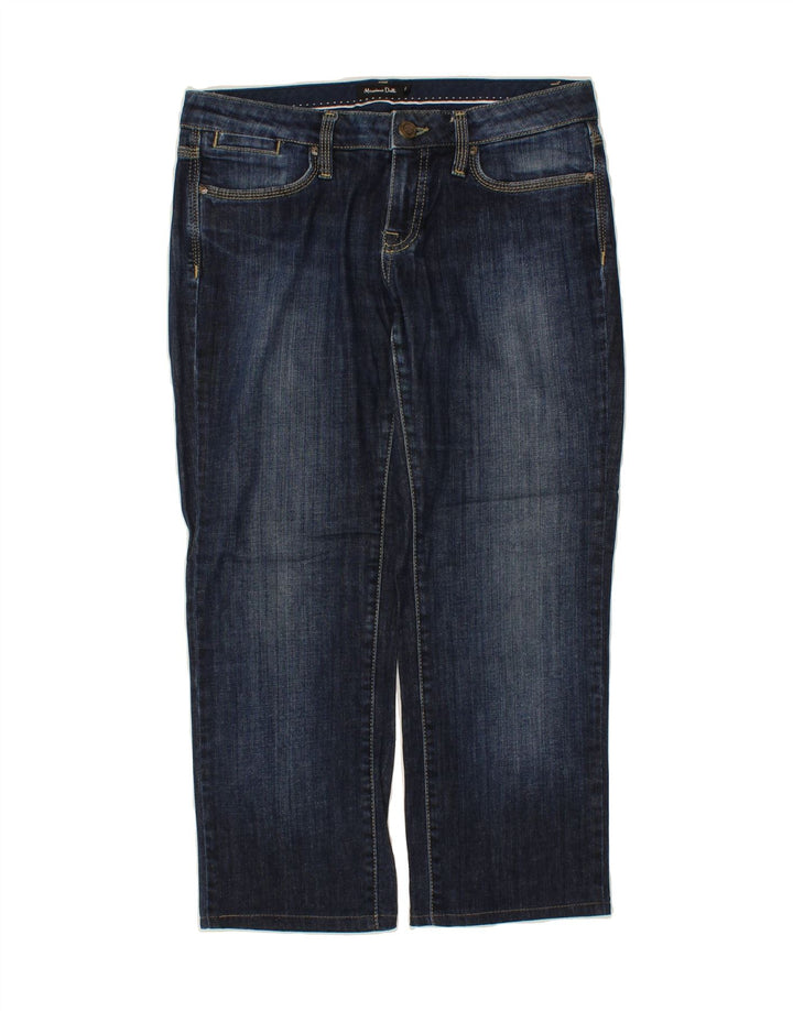 MASSIMO DUTTI Womens Cropped Jeans W30 L24 Navy Blue Cotton Vintage Massimo Dutti and Second-Hand Massimo Dutti from Messina Hembry 