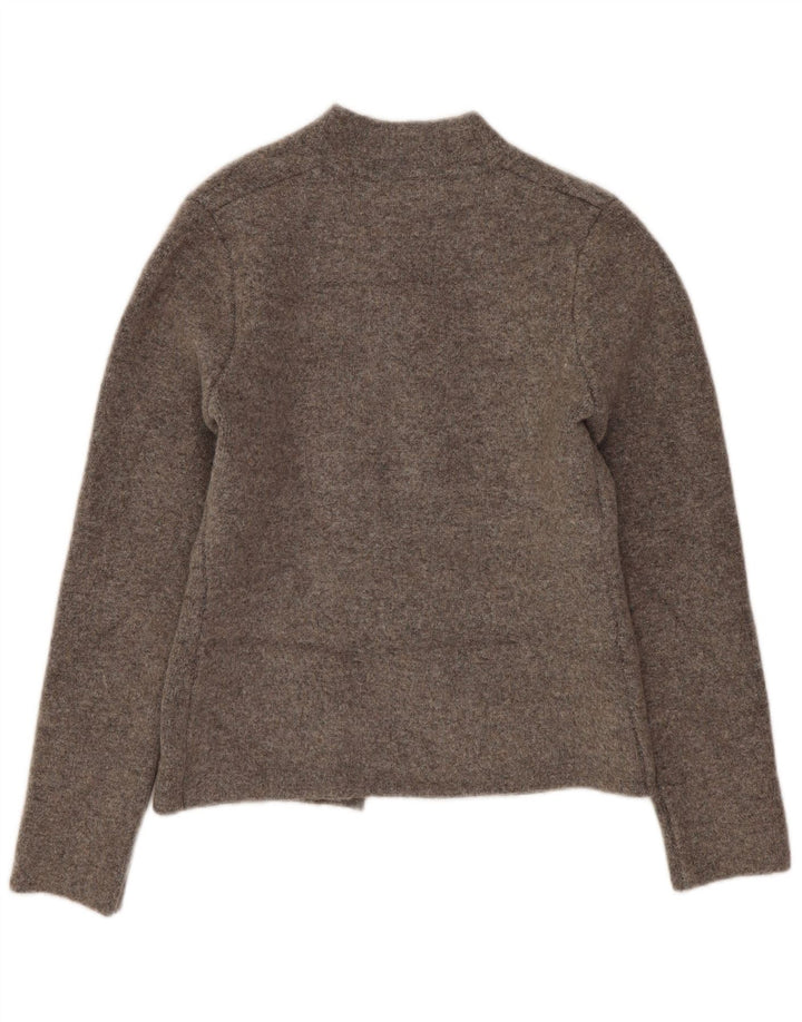 Zara Womens Crop Cardigan Sweater UK 10 Small Grey