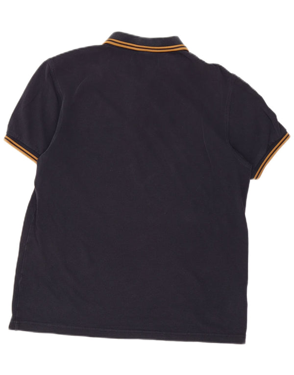 Fred Perry Mens Polo Shirt Medium Navy Blue Cotton