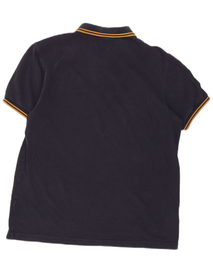 Fred Perry Mens Polo Shirt Medium Navy Blue Cotton