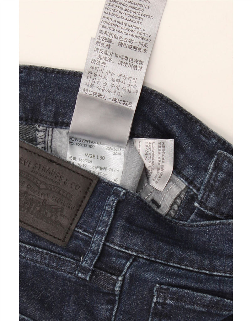 LEVI'S Womens Skinny Jeans W28 L30 Navy Blue Cotton Vintage Levi's and Second-Hand Levi's from Messina Hembry 