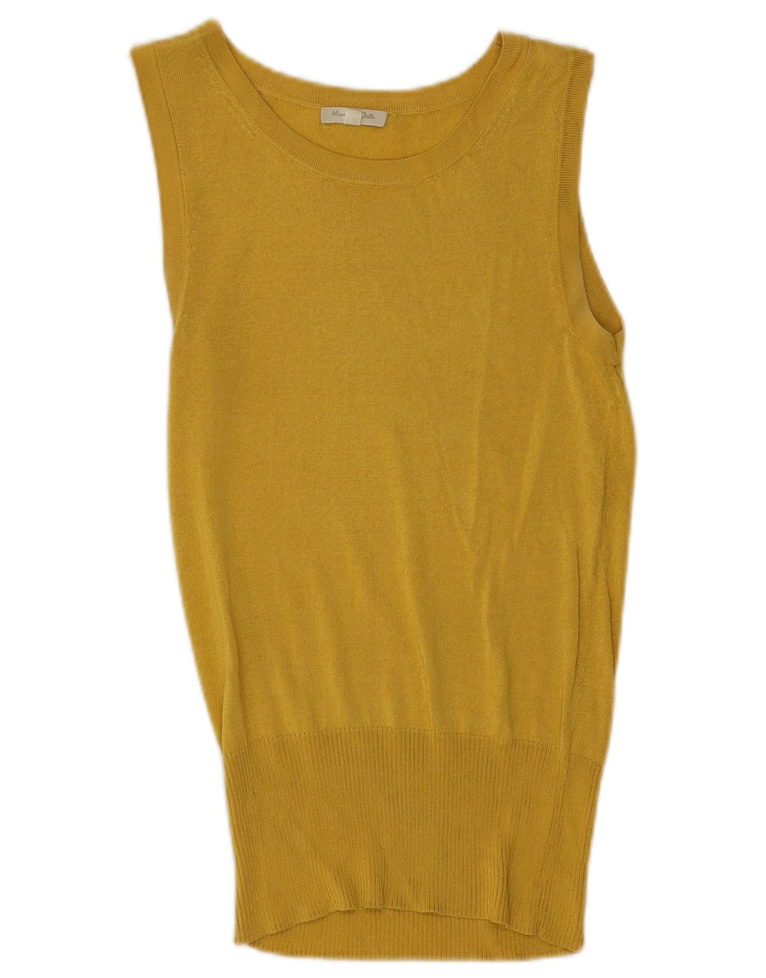 Massimo Dutti Womens Vest Top UK 12 Medium Yellow