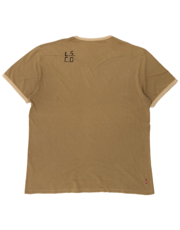 Levi's Mens Graphic T-Shirt Top Large Khaki