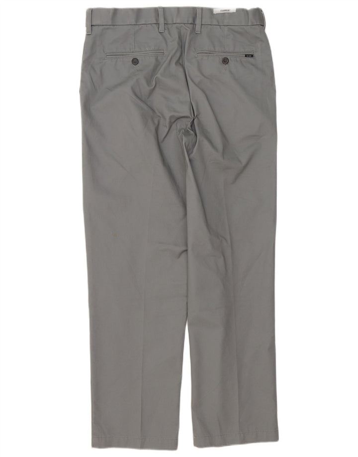 Marks & Spencer Mens Straight Suit Trousers W32 L29 Grey Cotton