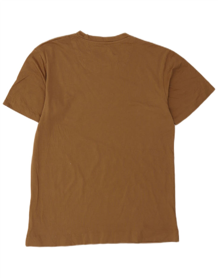 Zara Mens T-Shirt Top Medium Beige Cotton