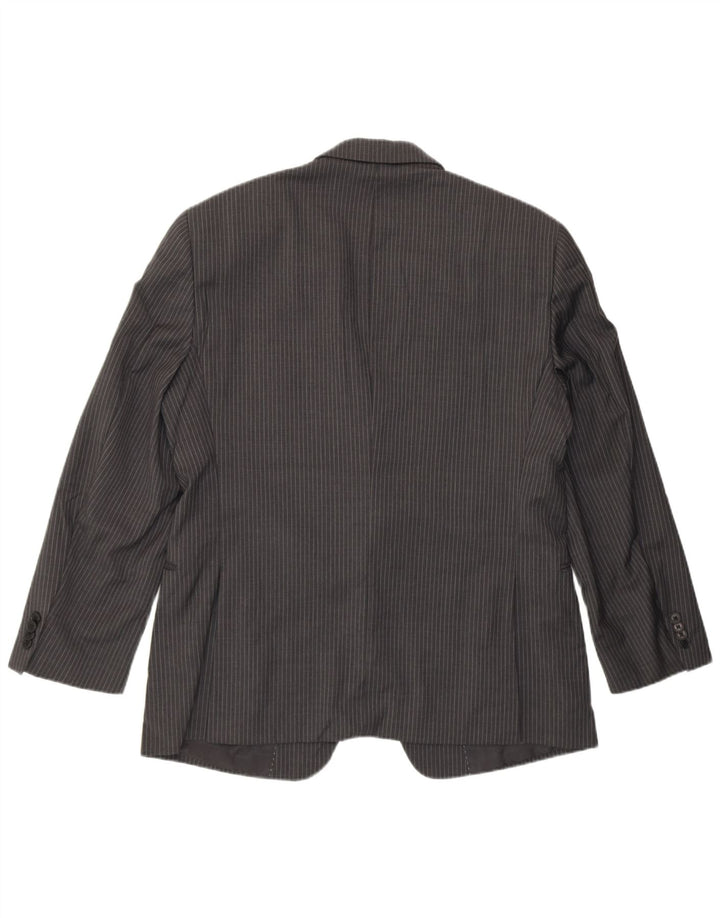 Tommy Hilfiger Mens 2 Button Blazer Jacket UK 40 Large Grey Pinstripe Wool