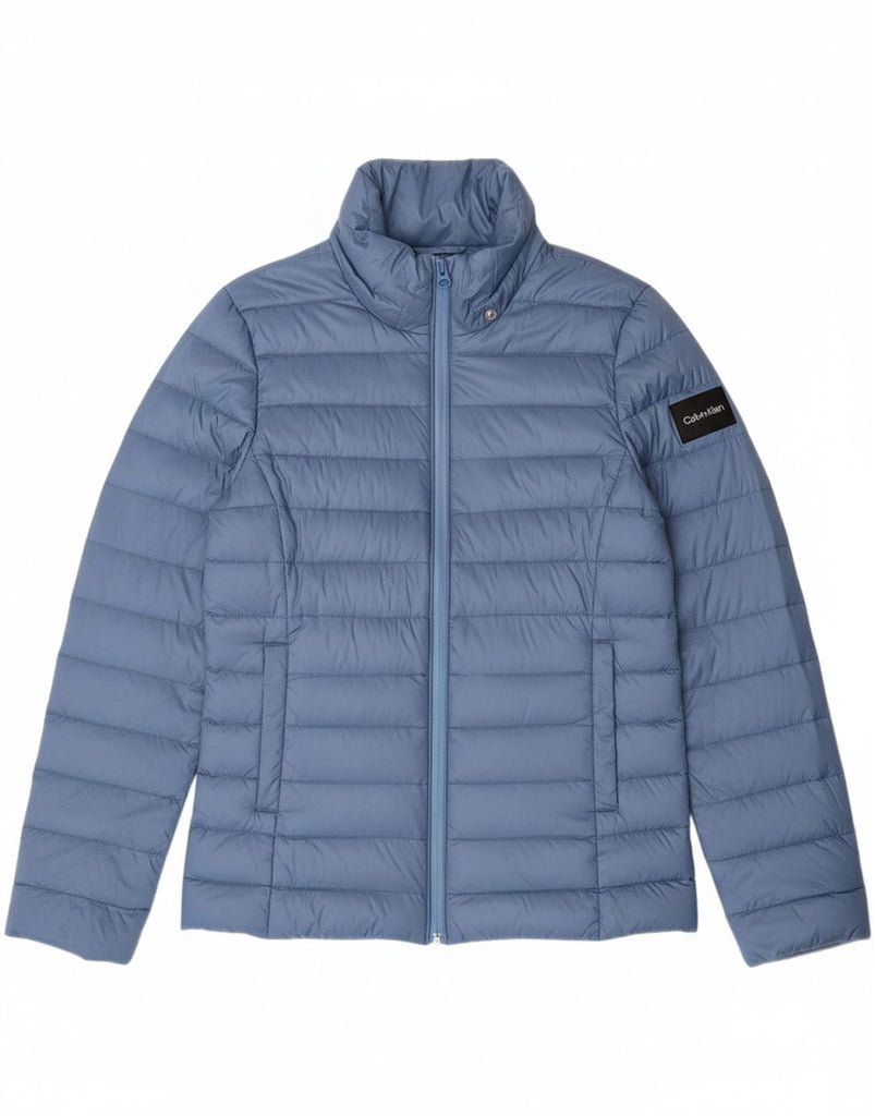 CALVIN KLEIN Womens Padded Jacket UK 14 Medium Blue Polyamide Vintage Calvin Klein and Second-Hand Calvin Klein from Messina Hembry 