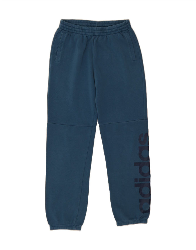 ADIDAS Boys Graphic Tracksuit Trousers Joggers 15-16 Years  Blue Cotton Vintage Adidas and Second-Hand Adidas from Messina Hembry 