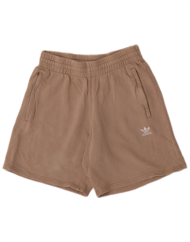 Adidas Mens Casual Shorts Small Beige Cotton