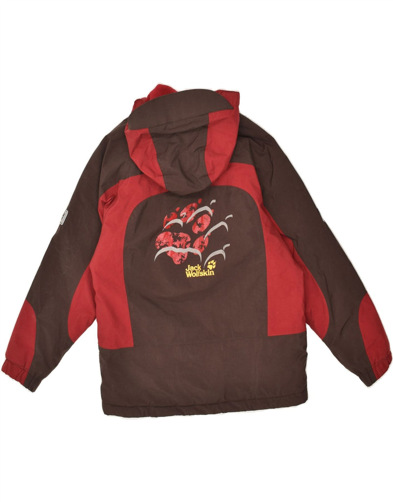 JACK WOLFSKIN Boys Graphic Hooded Windbreaker Coat 9-10 Years Red | Vintage Jack Wolfskin | Thrift | Second-Hand Jack Wolfskin | Used Clothing | Messina Hembry 