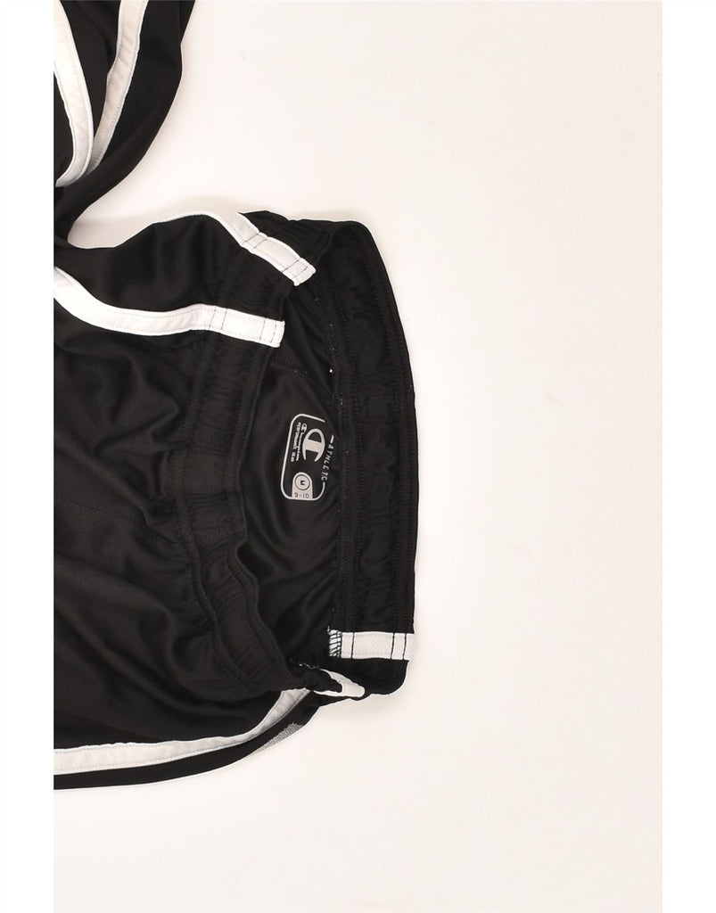 CHAMPION Boys Graphic Sport Shorts 9-10 Years Medium Black Colourblock | Vintage Champion | Thrift | Second-Hand Champion | Used Clothing | Messina Hembry 