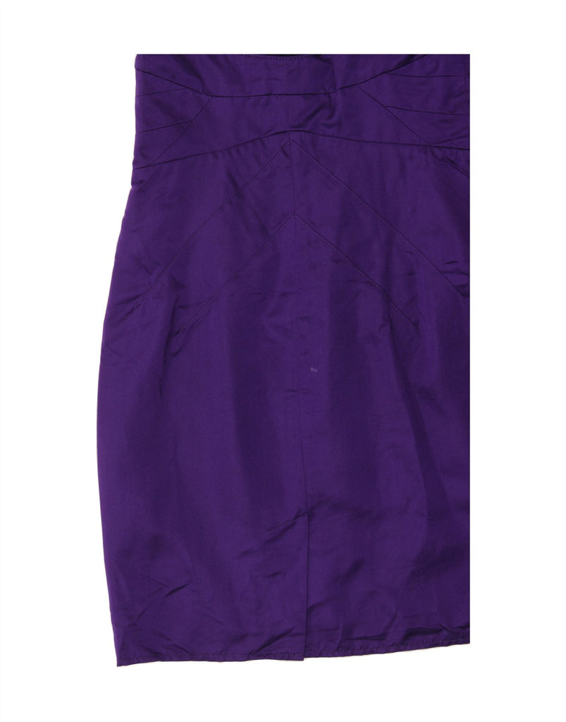 TED BAKER Womens Sleeveless Bodycon Dress US 2 Small Purple Silk Vintage Ted Baker and Second-Hand Ted Baker from Messina Hembry 