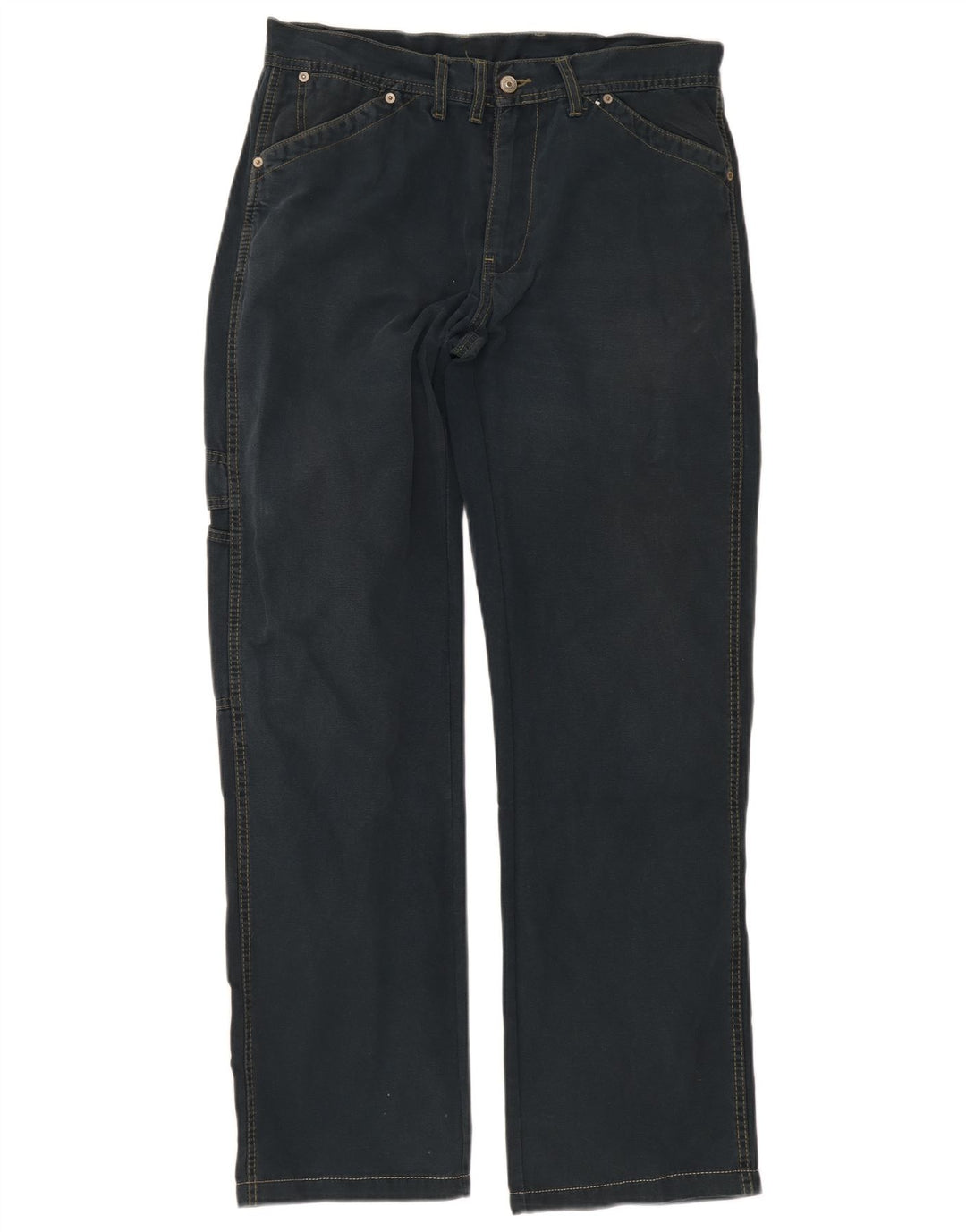 Woolrich Mens Straight Jeans W32 L32 Navy Blue Cotton