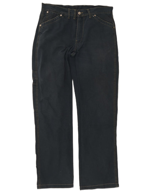 Woolrich Mens Straight Jeans W32 L32 Navy Blue Cotton