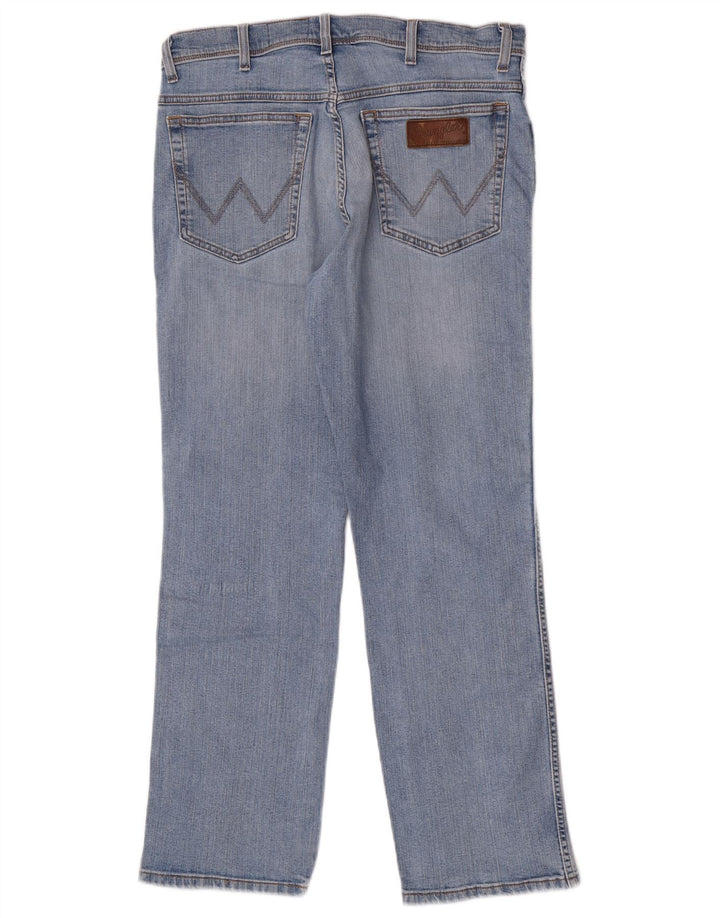 Wrangler Mens Texas Stretch Straight Jeans W34 L30 Blue Cotton