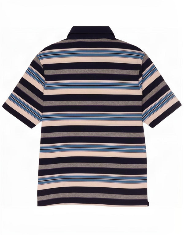 Penguin Mens Heritage Slim Fit Polo Shirt Small Navy Blue Striped