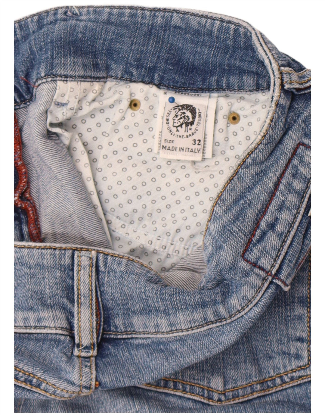 Diesel Womens Denim Shorts W32 Large Blue Cotton