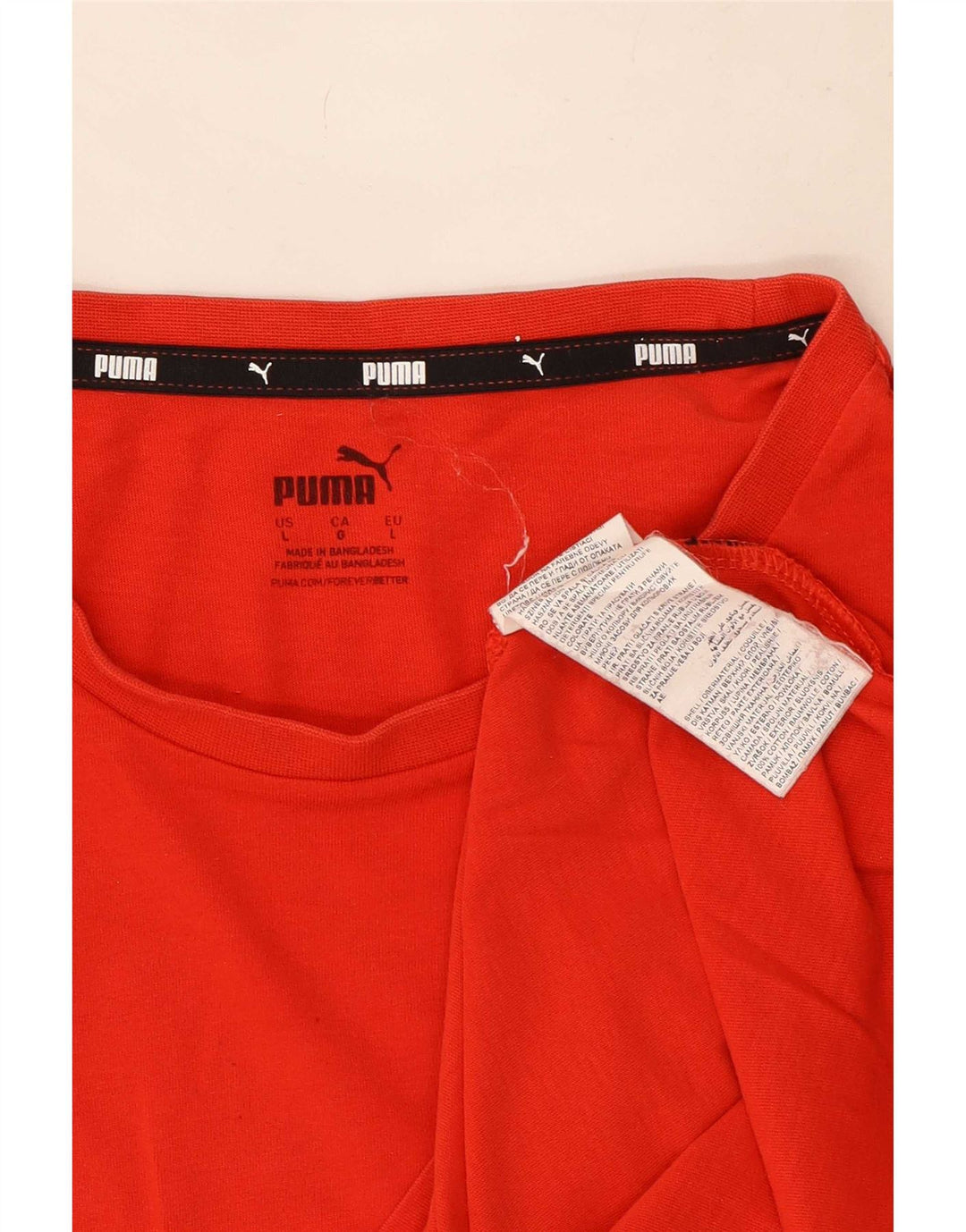 Puma Mens Graphic T-Shirt Top Large Red Cotton
