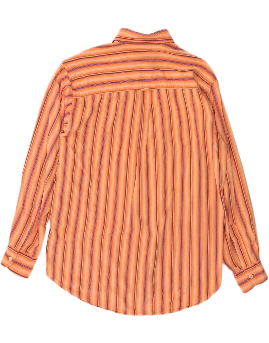 CARRERA Mens Shirt Medium Orange Striped Cotton