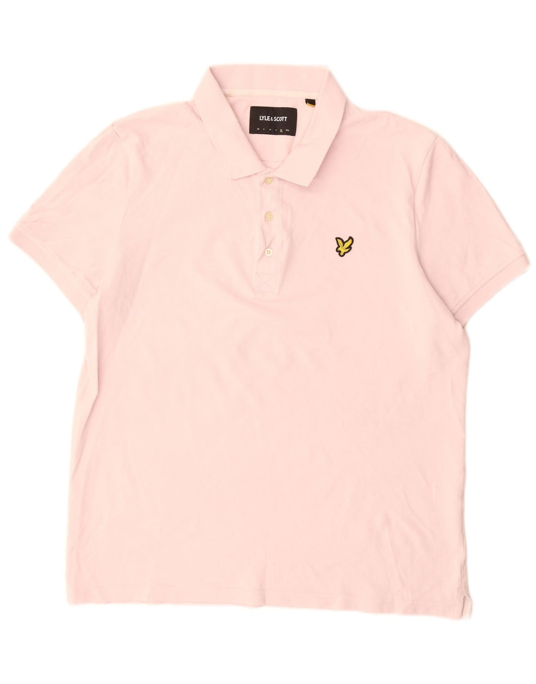 Lyle & Scott Mens Polo Shirt XL Pink Cotton