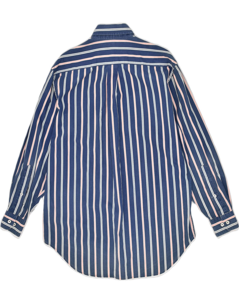 MURPHY & NYE Mens Shirt Small Navy Blue Striped Cotton | Vintage Murphy & Nye | Thrift | Second-Hand Murphy & Nye | Used Clothing | Messina Hembry 