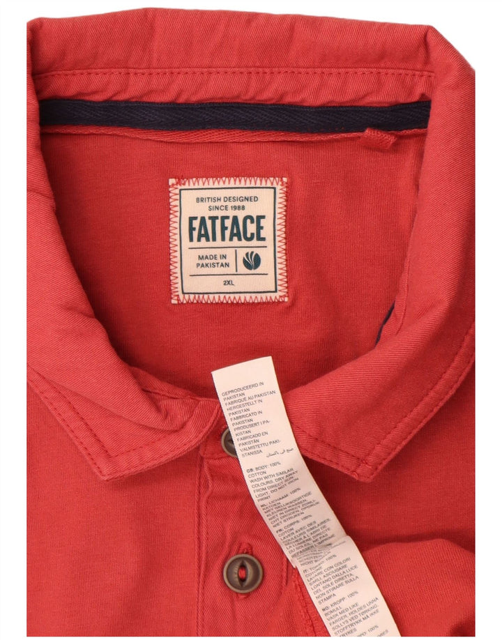 Fat Face Mens Polo Shirt 2XL Red Cotton