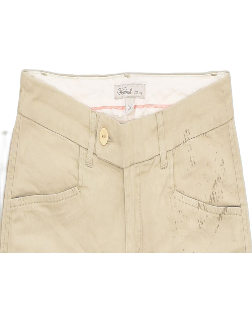 WOOLRICH Womens Capri Trousers W30 L22 Beige Cotton | Vintage | Thrift | Second-Hand | Used Clothing | Messina Hembry 