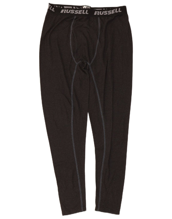 Russell Athletic Mens Graphic Leggings Large  Black Polyester