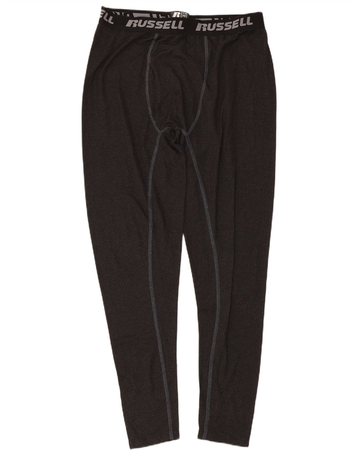 Russell Athletic Mens Graphic Leggings Large  Black Polyester