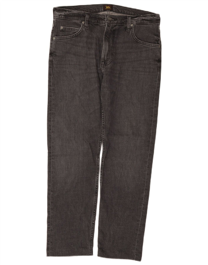 Lee Mens Rider Straight Jeans W31 L27 Grey Cotton