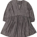Superdry Womens Long Sleeve A-Line Dress UK 12 Medium  Grey Lyocell