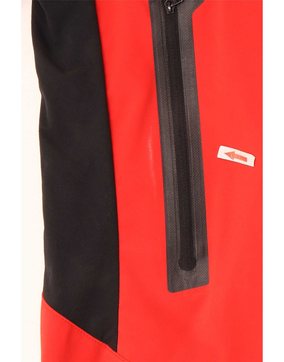 Jack Wolfskin Mens Hooded Rain Jacket UK 36/38 Medium Red Colourblock