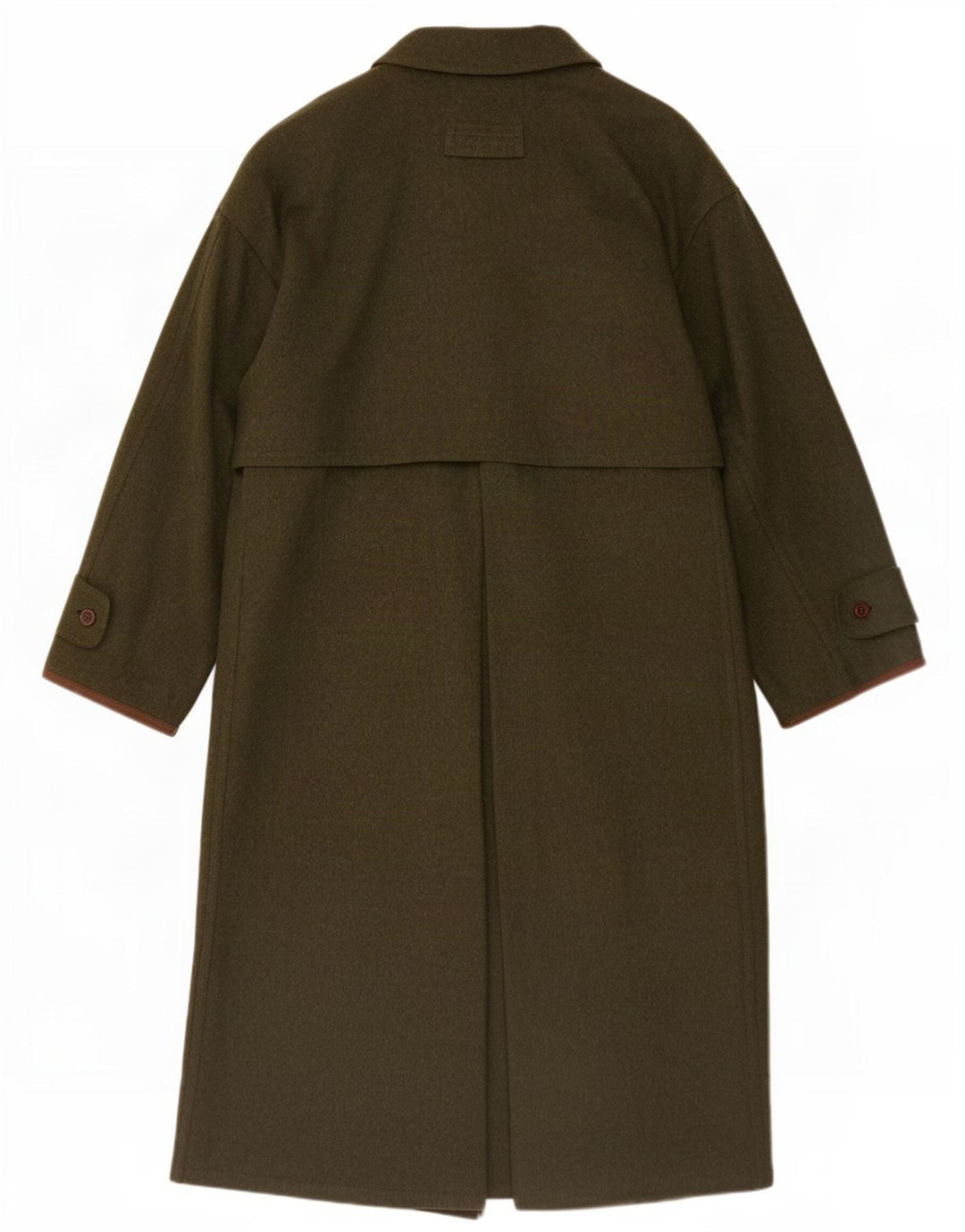 Amadeus Mens Overcoat UK 38 Medium Khaki Virgin Wool