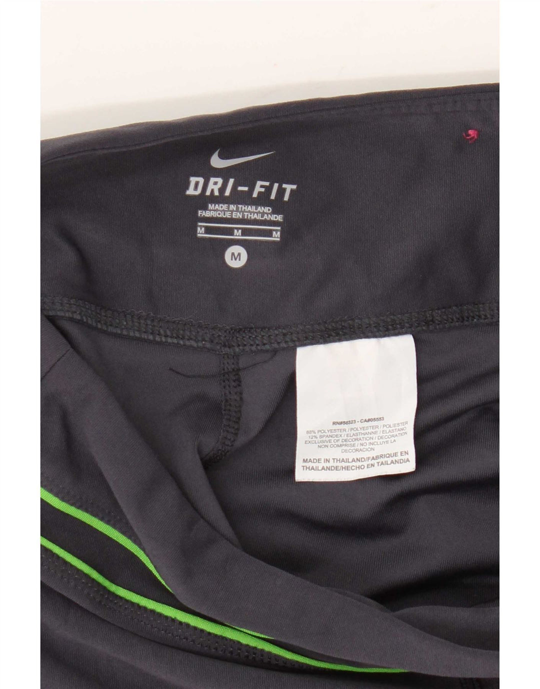 Nike Womens Dri Fit Capri Tracksuit Trousers UK 14 Medium Grey Polyester