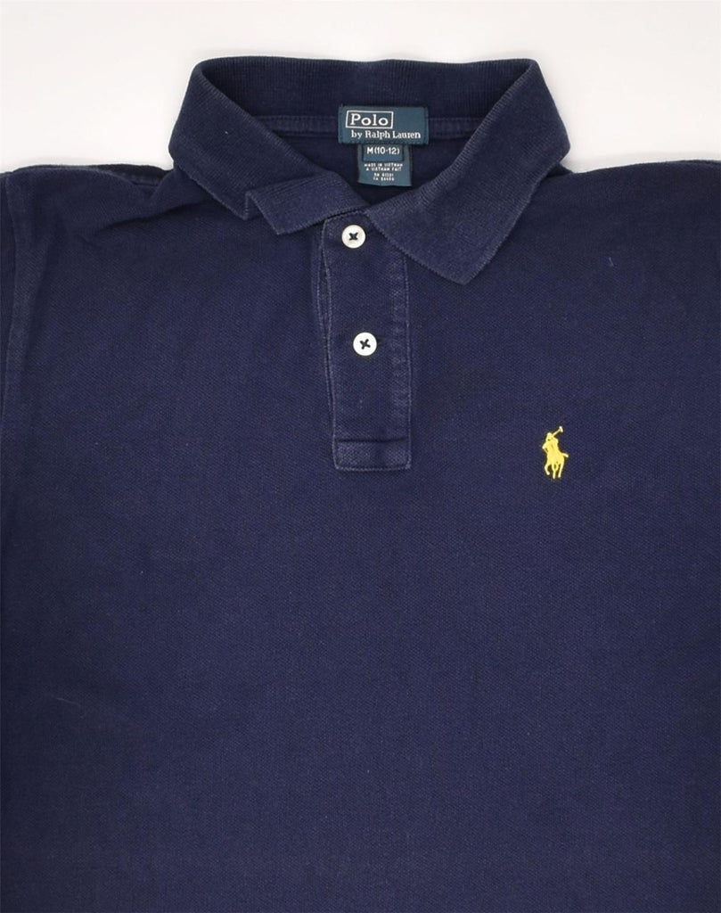 POLO RALPH LAUREN Boys Polo Shirt 10-11 Years Medium Navy Blue Cotton | Vintage Polo Ralph Lauren | Thrift | Second-Hand Polo Ralph Lauren | Used Clothing | Messina Hembry 