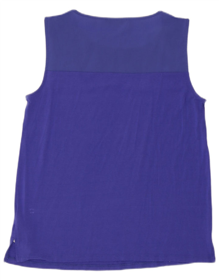 Liu Jo Womens Vest Top UK 6 XS Blue Viscose