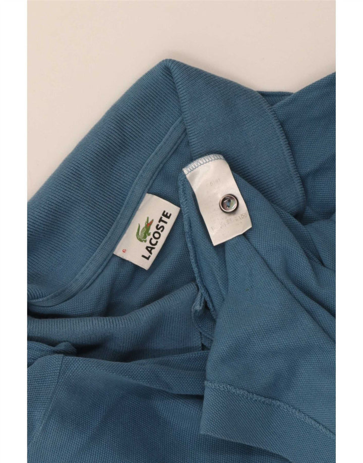 Lacoste Mens Polo Shirt Size 6 XL Blue Cotton