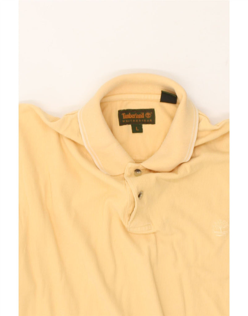 TIMBERLAND Mens Polo Shirt Large Yellow Cotton | Vintage Timberland | Thrift | Second-Hand Timberland | Used Clothing | Messina Hembry 