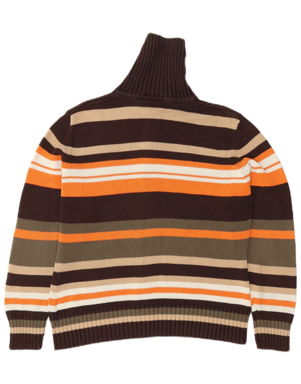 VINTAGE Womens Cardigan Sweater UK 14/16 Large Multicoloured Striped