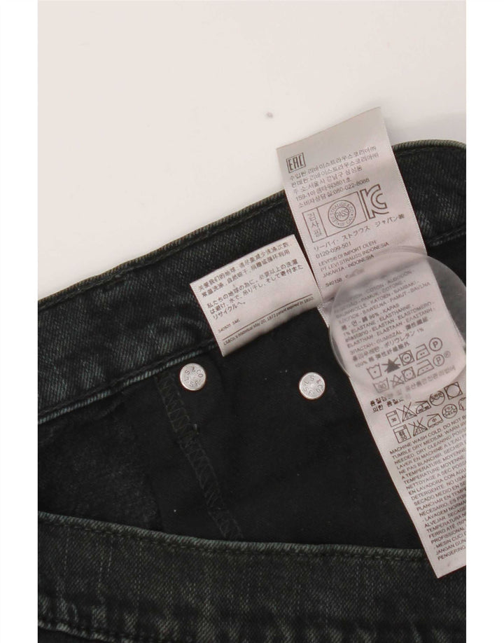 Levi's Mens Straight Jeans W34 L32 Black Cotton